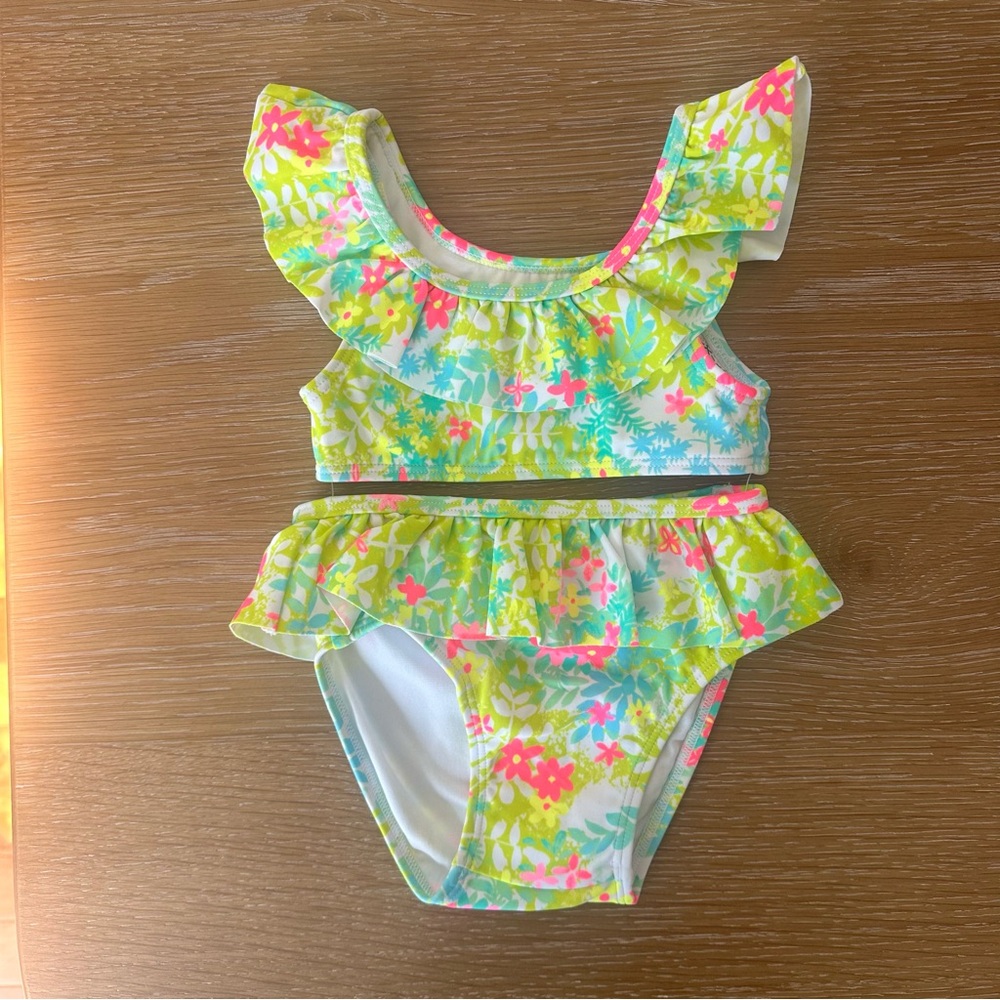 New/UnWorn Janie and Jack Baby Floral Swim Set 12-18 Months